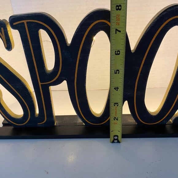 Spooky resin sign table art decoration Halloween party lights up letters - Picture 3 of 6